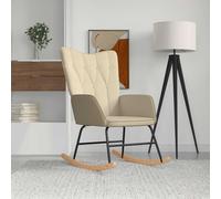 Chaise à Bascule Gris Clair Tissu Siège Fauteuil Salon Salle de Séjour vidaXL