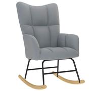 Chaise à bascule Gris foncé Tissu chaise chaise de relaxation vidaXL
