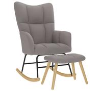 Chaise à bascule Gris foncé Tissu chaise chaise de relaxation vidaXL