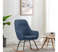 Chaise à Bascule Jaune Moutarde Tissu Siège Fauteuil de Salon Intérieur vidaXL
