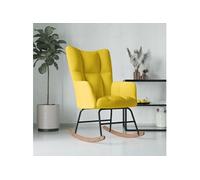 vidaXL Chaise à bascule Fauteuil de relaxation 328146 Velours Jaune moutarde