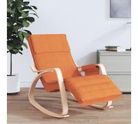 Chaise à bascule Marron foncé Tissu chaise siège de salon bascule vidaXL