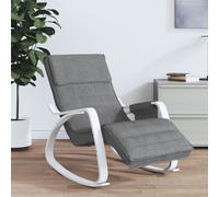 Chaise à bascule Marron foncé Tissu chaise siège de salon bascule vidaXL