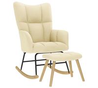 Chaise à bascule Marron Tissu chaise chaise de relaxation vidaXL