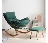 Chaise à bascule moderne en forme de pingouin - Dossier haut intérieur/extérieur à bascule avec confort rembourré - Chaises à bascule élégantes pour adultes, parfaites pour la chambre à coucher et le