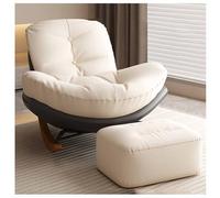 Chaise à bascule moderne pour chambre d'enfant avec repose-pieds rembourré à bascule pour petits espaces, confortable et élégant (rose)