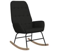 Chaise à bascule Noir Tissu