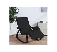 Vidaxl Chaise À Bascule Noir Tissu Noir