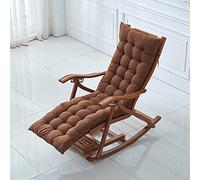 Chaise à bascule pliable pour extérieur, fauteuil de jardin inclinable avec coussins de 8 cm d'épaisseur, 120 x 50 cm, marron, parfait pour une utilisation intérieur/extérieur, mobilier de terrasse