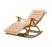 Chaise à bascule pliante avec coussin, chaise longue confortable en bambou pour se détendre salon terrasse