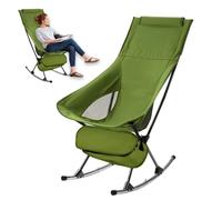 Chaise à bascule pliante - Chaise à bascule pliante, siège de bascule extérieur portable | Chaise à bascule de camping pliable avec accoudoir, rocker de voyage compact pour terrasse de patio à pelouse
