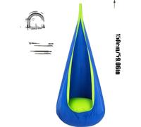 Chaise à bascule Pod pour enfants, rembourrage gonflable confortable, montage facile, bleu