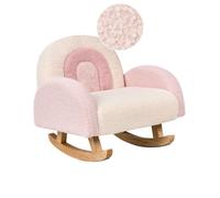 Chaise à bascule pour enfants Arc-en-ciel OMBO Bouclé Rose pastel