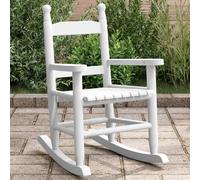 vidaXL Chaises à bascule enfants lot de 2 blanc bois peuplier massif Blanc