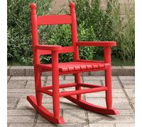 Vidaxl Chaises À Bascule Enfants Lot De 2 Rouge Bois Peuplier Massif Marron