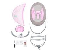 Chaise à Bascule Rose Pour Bébé Balançoire Pour Bébé Minuterie De 8 à 60 Minutes Moustiquaire Anti-Poussière Convient Pour Le Salon La Chambre à Coucher L'extérieur