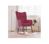 Chaise à bascule Rouge bordeaux Velours