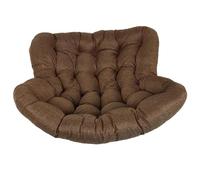 Chaise à bascule surdimensionnée avec coussin rembourré pour intérieur en rotin - Panier suspendu à œufs - Meubles inclinables - D 125 x 115 cm