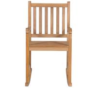 Chaise À Bascule Teck Massif - Vidaxl Marron