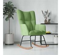Chaise à bascule Vert clair Velours Vert clair G