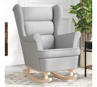 vidaXL Chaise à Bascule Gris Nuage 74x90x102 cm Tissu, Chaise, siège de Salon, Bascule, Chaise de Salon, Chaise de Relaxation, Chaise de Relaxation