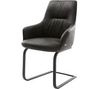 Chaise-à-bascule Zelia-Flex avec accoudoirs pied cantilever plat noir