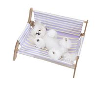 Chaise à Chat - avec Un Motif à Rayures décoratives, apaisantes et Respirantes,Hamac de Repos pour Chaton,Sommeil, Vie en Appartement, foyers Multi-Chats, intérieur, extérieur