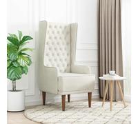 Chaise à dossier haut avec boutons capitonnés Velours Fauteuil de Salon vidaXL v