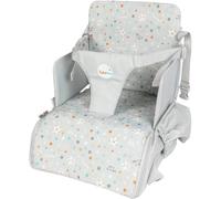 Chaise à dossier pliable TatAway pour enfants | Chaise de voyage portable Rialzo avec ceintures de sécurité réglables, dossier rembourré et siège amovible
