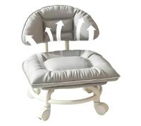 Chaise à dossier roulant, coussin épais en cuir PU très résistant | Tabouret à langer pour maison, bureau, garage, magasin, bibliothèque, studio, pédicure, ménage