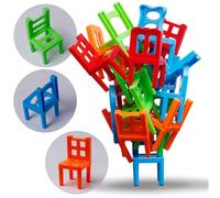 Chaise À Empiler Blocs Interconnectés, Jeu De Société Familial, Jouet Éducatif Pour Enfants, Chaises D'Équilibre, Jeu De Bureau, Cadeau De Nouvel An