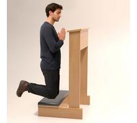 Chaise À Genoux 51x42x84cm Banc De Méditation en Bois Banc De Prière Tabouret À Genoux pour La Prière Tabouret De Méditation avec Coussin Chaise De Méditation Ergonomique(Wood)