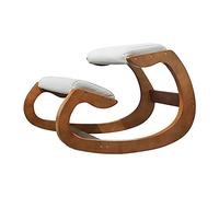 Chaise à genoux en bois pour correction de posture - Tabouret à bascule ergonomique avec assise inclinée et coussins pour la maison, le bureau et la méditation