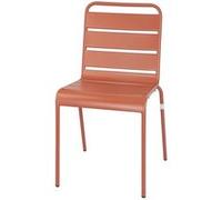 Chaise à Lattes en Acier Couleur Terracotta x 4