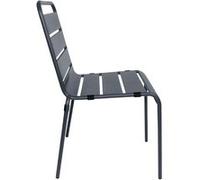 Chaise à Lattes en Acier Grise x 4 Bolero G