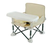 Chaise à Manger Bébé, Rehausseur Chaise Enfant Pliable, avec Fermeture Compacte et Plateau Amovible, Siège Bébé Portable de 6 mois à 36 mois, Chaise de Plage Siège Camping Enfant