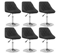 vidaXL Chaises à manger pivotantes – Lot de 4 – Velours noir