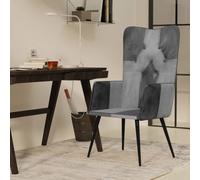 Vidaxl Chaise À Oreilles Gris Cuir Véritable Gris