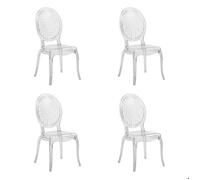 CRISTALIO | Lot de 4 - Chaise à quatre pieds Transparent