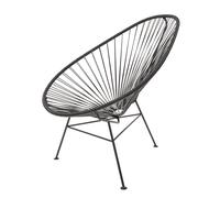 Chaise Acapulco Chair Acapulco Design noir, 70x92x95 cm