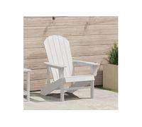 Vidaxl Chaise Adirondack Blanche 74x82x91 Cm Hdpe