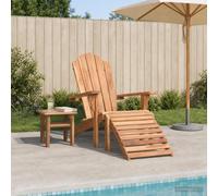 vidaXL Chaise Adirondack de Jardin avec Repose-Pieds Naturel