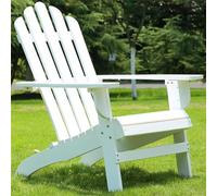 Chaise Adirondack ergonomique en bois toutes saisons pour fête sur la plage, pelouse, jardin - Facile à installer, plusieurs options de couleur