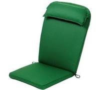 Chaise Adirondack Plant Theatre de luxe avec coussin à dossier haut et oreiller de tête vert Vert G