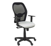 Chaise Alocén maille noire siège gris bali accoudoirs réglables