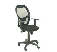 Chaise Alocén noir maille bali noir siège accoudoirs réglables