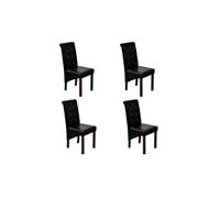 Chaise antique simili cuir noir (lot de 4)