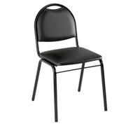 Chaise Arioso vinyle noir