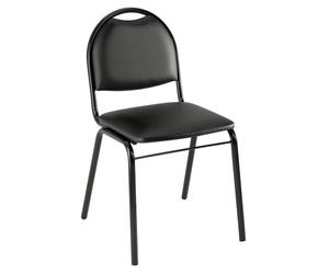 Chaise Arioso vinyle noir