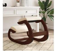 Chaise assis-genoux ergonomique - vidaXL - Crème - Contreplaqué de bouleau - 55x84x55 cm - Hauteur réglable